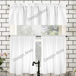 Window Curtain Tiers and Valance Set