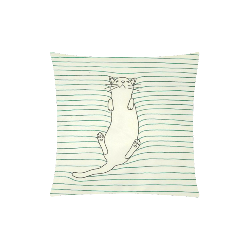 Cat Tumblr Custom Zippered Pillow Case 20"x20"(Twin Sides)
