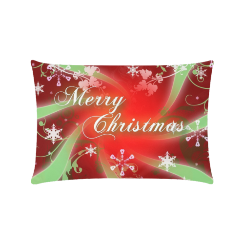 Merry Christmas Custom Zippered Pillow Case 16"x24"(Twin Sides)