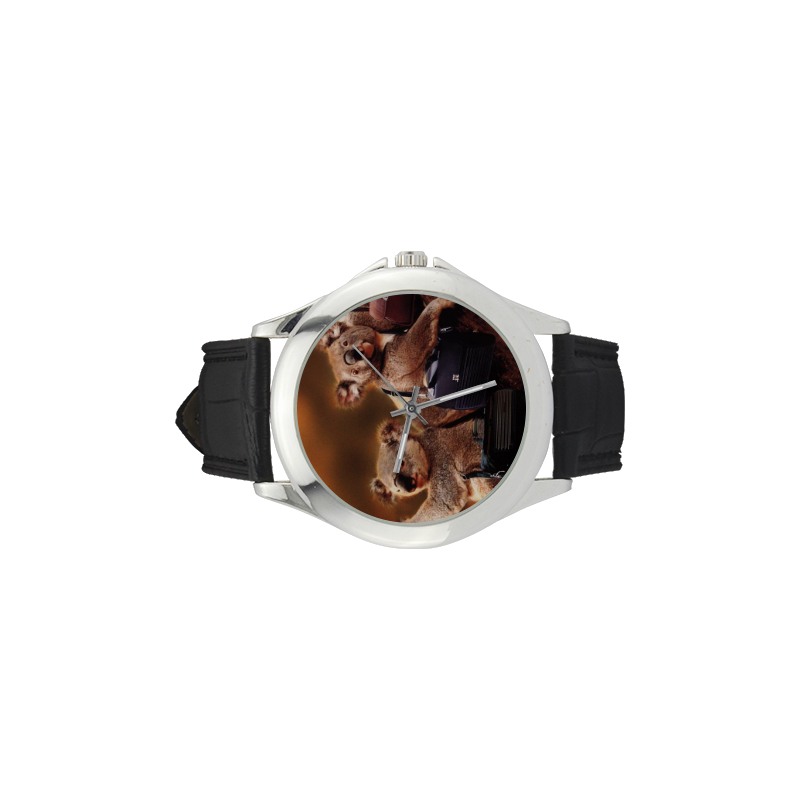Cute Little Animal Koala Women's Classic Leather Strap Watch(Model 203)