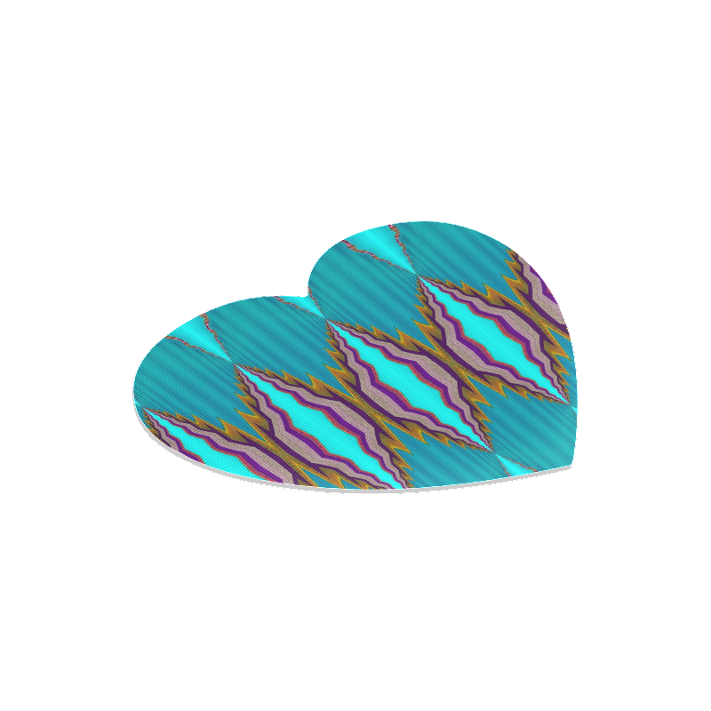 Heart shaped Mousepad with  light blue pattern-annabellerockz Heart-shaped Mousepad