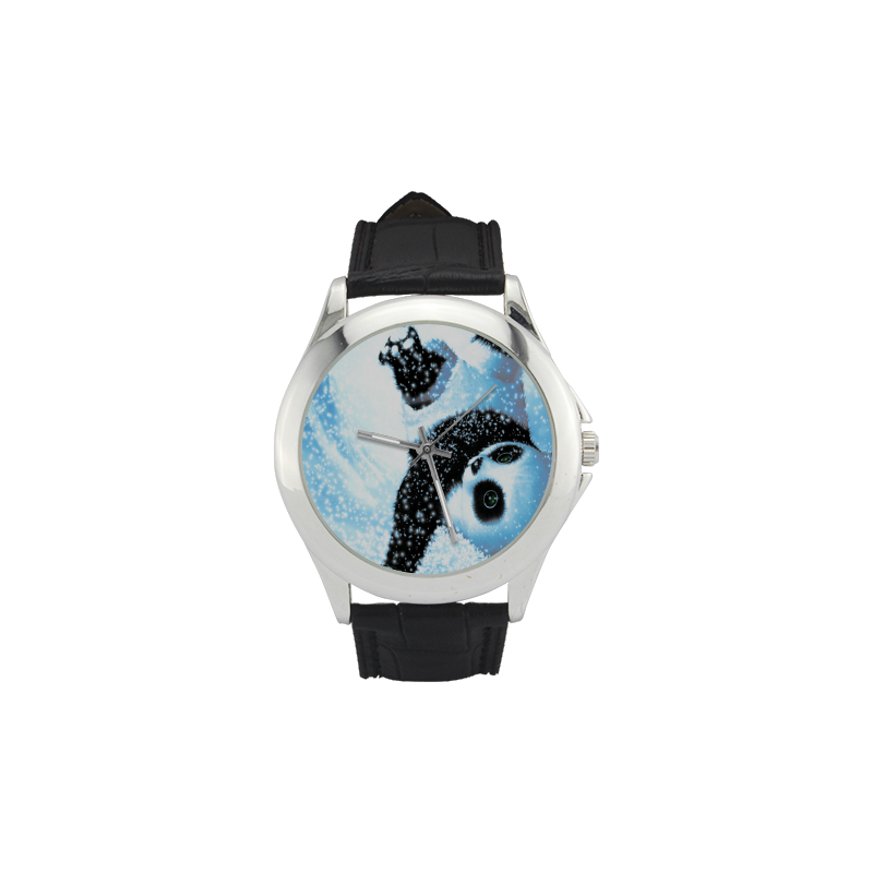 Panda Women's Classic Leather Strap Watch(Model 203)