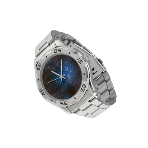 Space And Galaxy Men's Stainless Steel Analog Watch(Model 108)