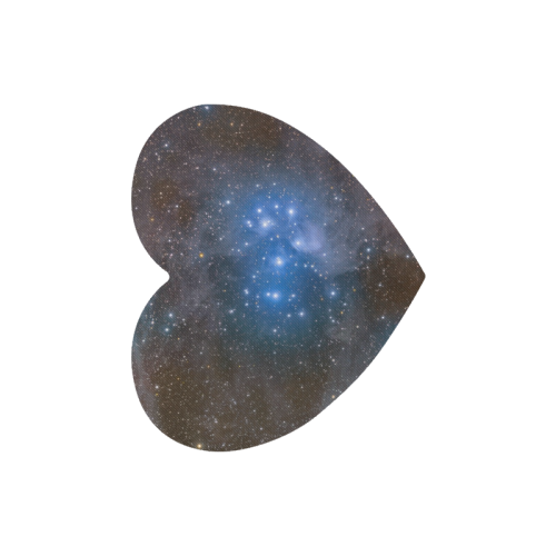 Space And Galaxy Heart-shaped Mousepad