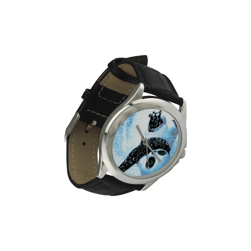 Panda Women's Classic Leather Strap Watch(Model 203)
