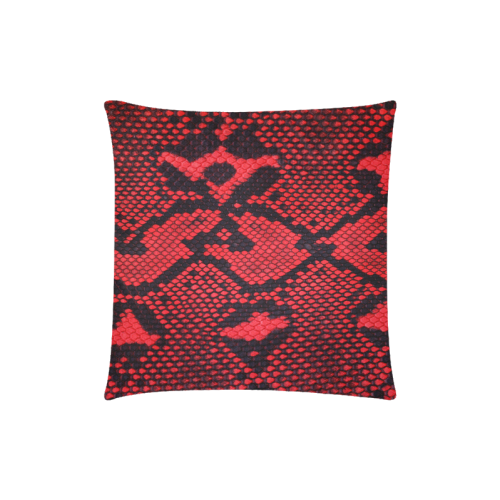 Snakeskin Pattern Custom Zippered Pillow Case 18"x18"(Twin Sides)
