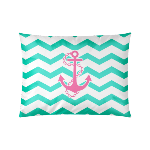 Anchor Chevron Custom Zippered Pillow Case 20"x26"(Twin Sides)