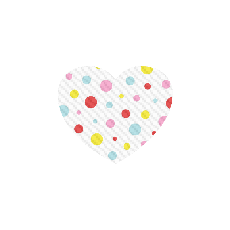 Color Spots Heart Coaster