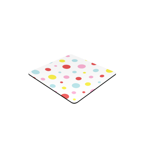 Color Spots Square Coaster