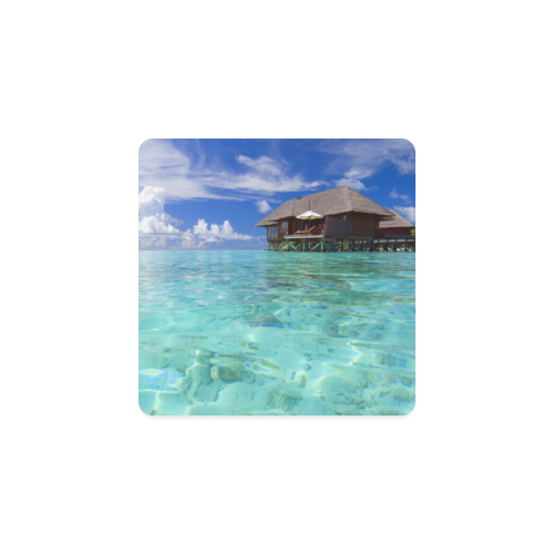 Maldives Beach Resorts Square Coaster