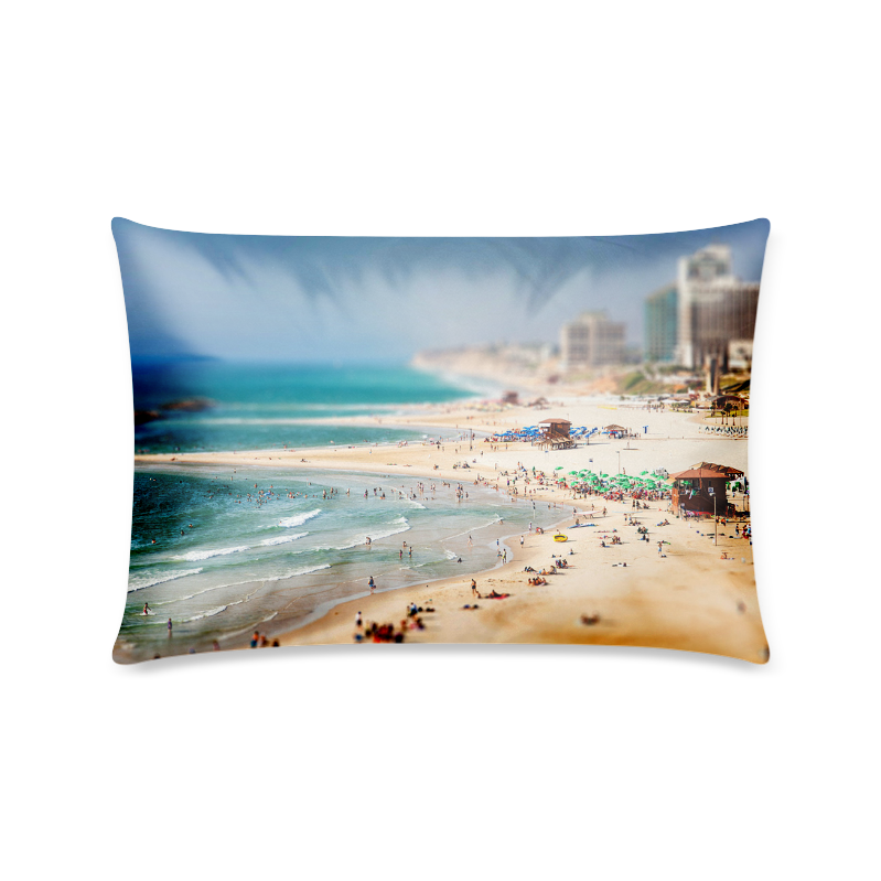 Israel Herzliya Beach Custom Zippered Pillow Case 16"x24"(Twin Sides)