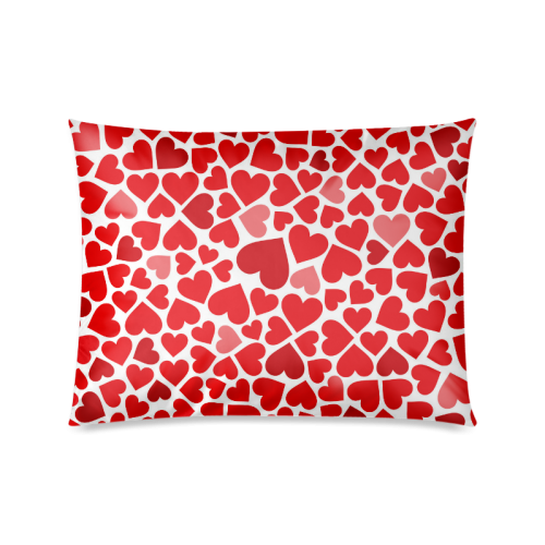 Free Vector Heart Shaped Custom Zippered Pillow Case 20"x26"(Twin Sides)