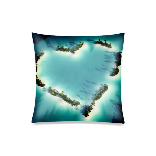 Heart Shaped Romance Custom Zippered Pillow Case 20"x20"(Twin Sides)