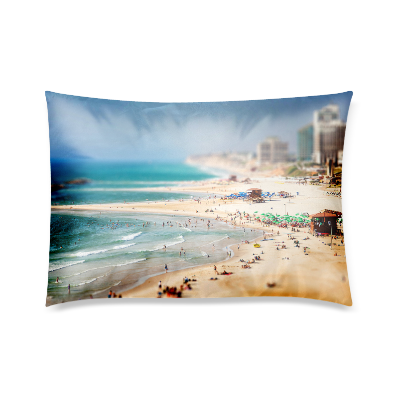 Israel Herzliya Beach Custom Zippered Pillow Case 20"x30"(Twin Sides)