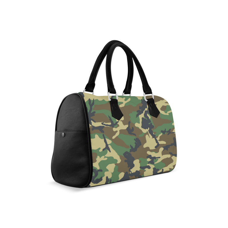 Dark Camouflage Boston Handbag (Model 1621) - ID: D14276