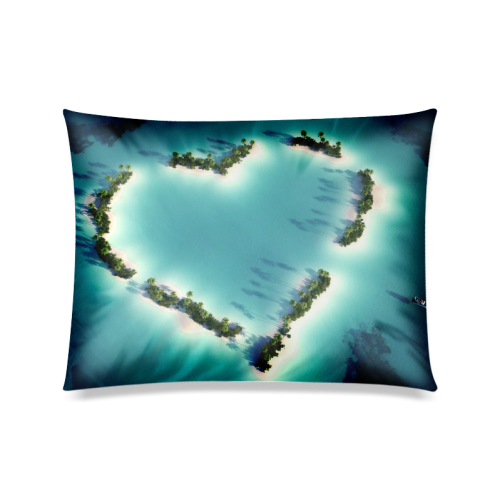 Heart Shaped Romance Custom Zippered Pillow Case 20"x26"(Twin Sides)
