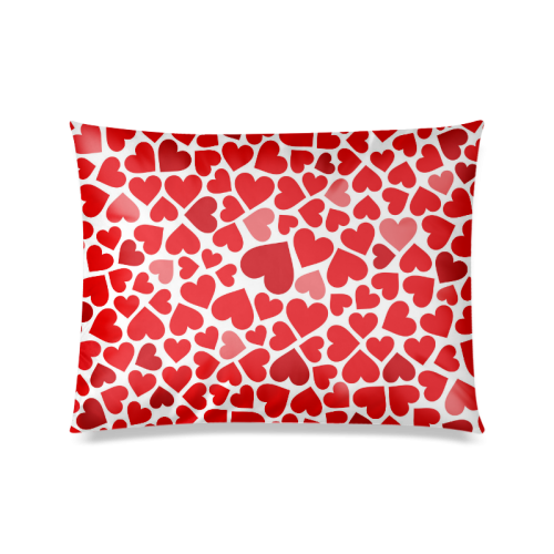 Free Vector Heart Shaped Custom Zippered Pillow Case 20"x26"(Twin Sides)