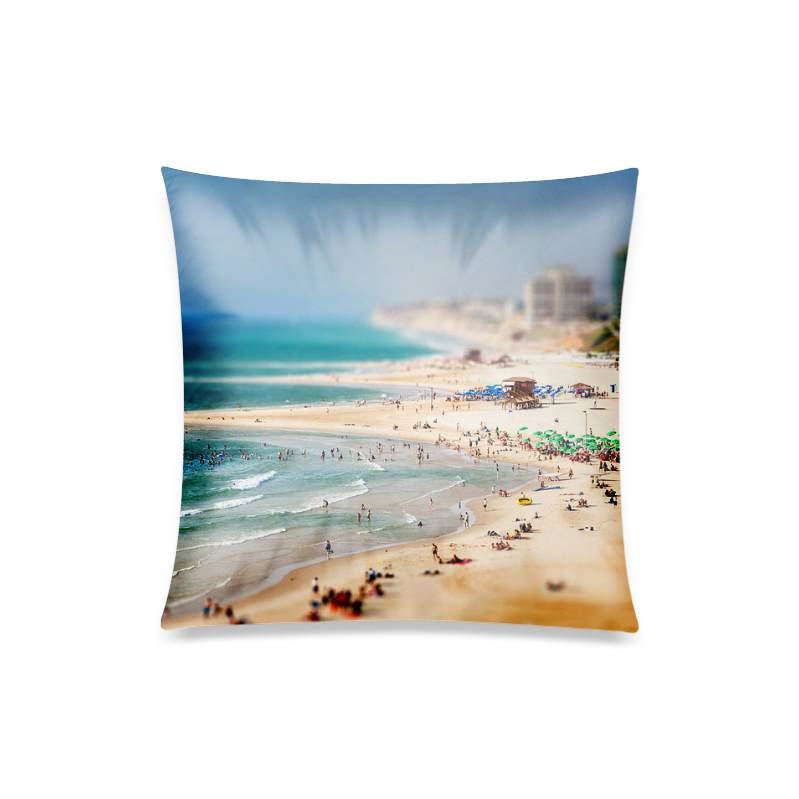 Israel Herzliya Beach Custom Zippered Pillow Case 20"x20"(Twin Sides)