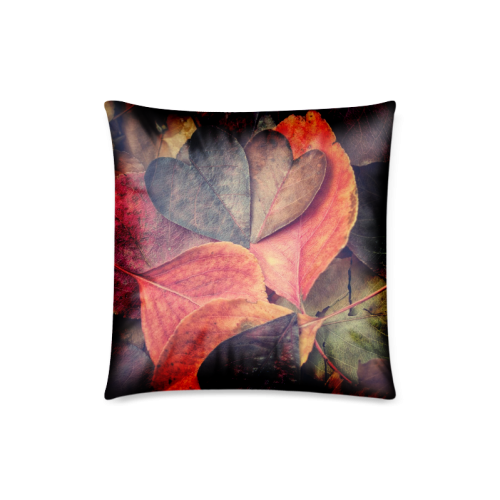 Heart leaves Custom Zippered Pillow Case 18"x18"(Twin Sides)