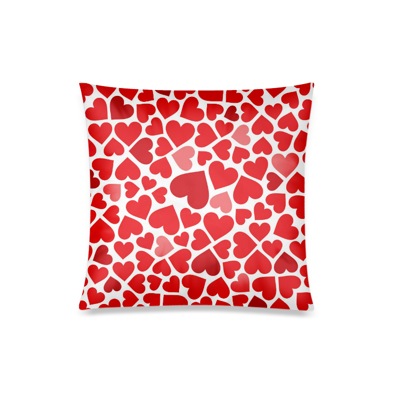 Free Vector Heart Shaped Custom Zippered Pillow Case 20"x20"(Twin Sides)
