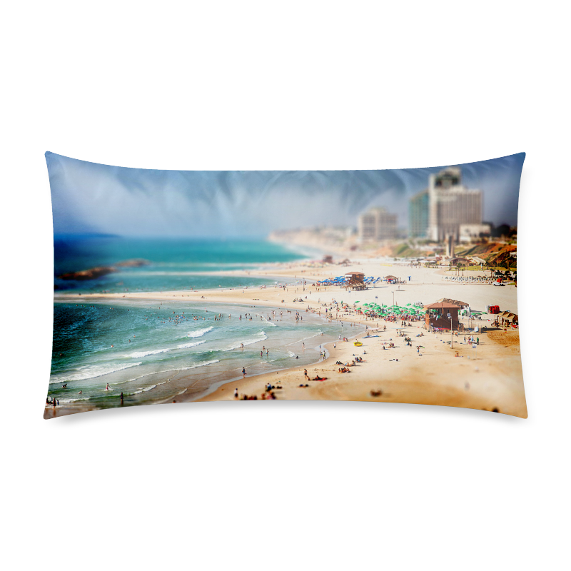 Israel Herzliya Beach Rectangle Pillow Case 20"x36"(Twin Sides)
