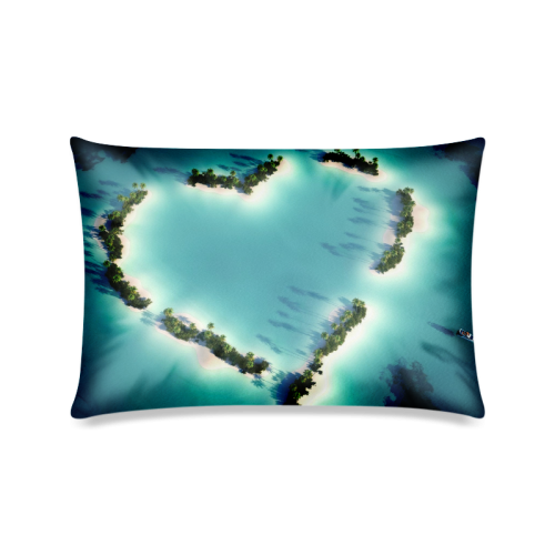 Heart Shaped Romance Custom Zippered Pillow Case 16"x24"(Twin Sides)