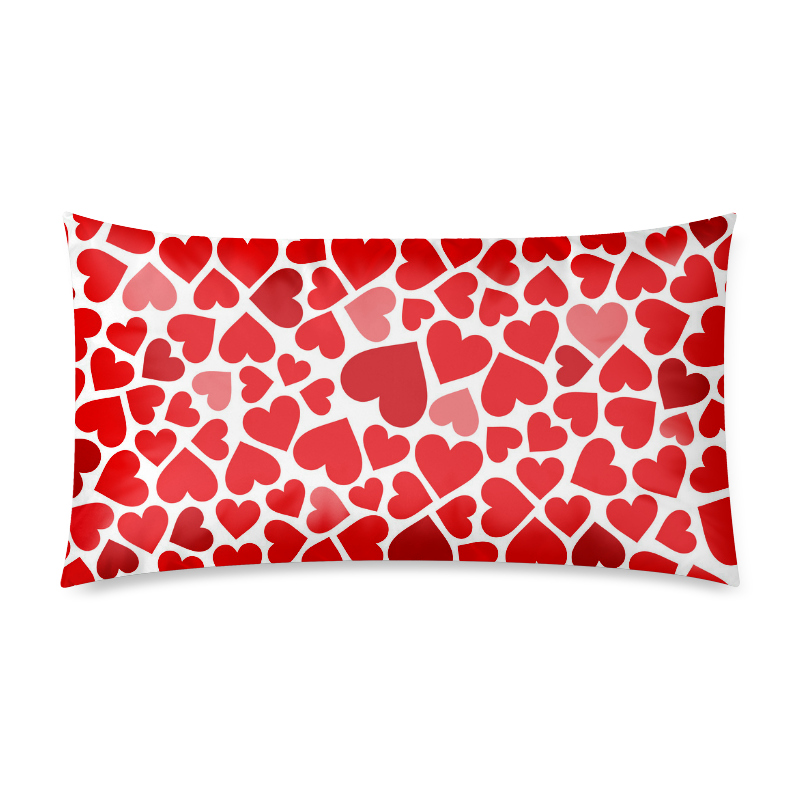 Free Vector Heart Shaped Rectangle Pillow Case 20"x36"(Twin Sides)