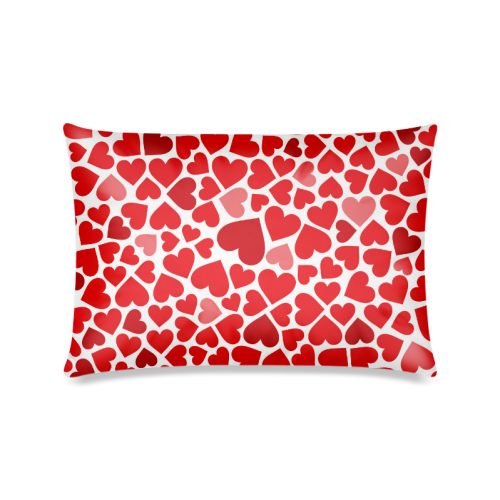 Free Vector Heart Shaped Custom Zippered Pillow Case 16"x24"(Twin Sides)