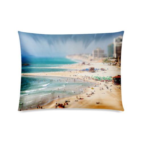 Israel Herzliya Beach Custom Zippered Pillow Case 20"x26"(Twin Sides)
