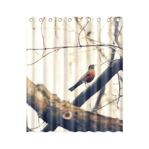 Red Robin Shower Curtain 60"x72"