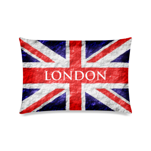 Union Jack Flag Pillow Case Custom Zippered Pillow Case 16"x24"(Twin Sides)