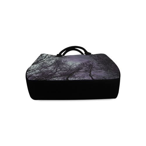 Purple Trees Boston Handbag (Model 1621)