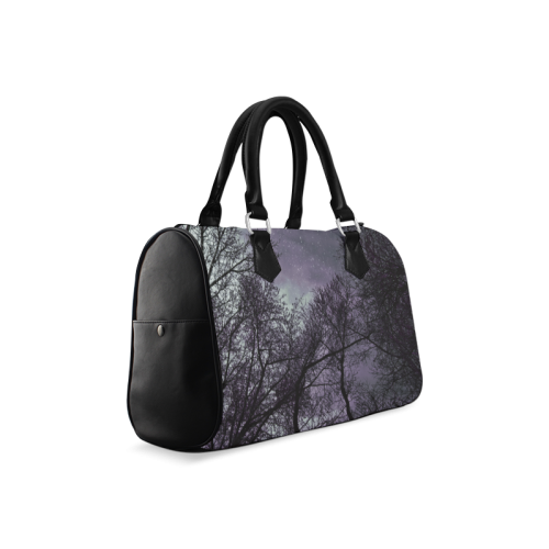 Purple Trees Boston Handbag (Model 1621)