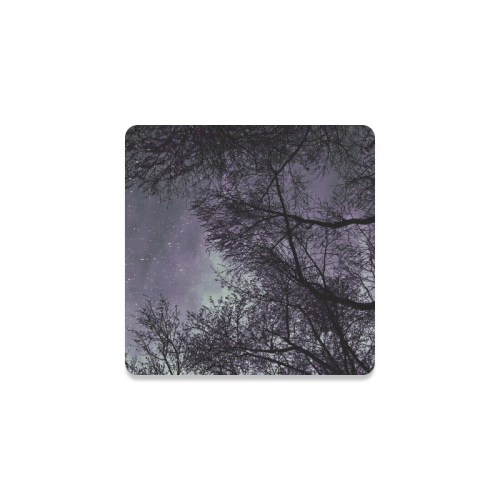 Purple Trees Square Coaster