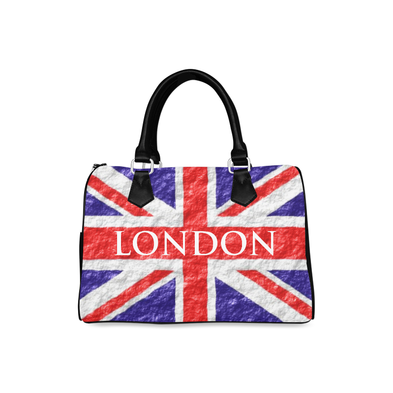 Union Jack Flag Barrel Handbag Boston Handbag (Model 1621)