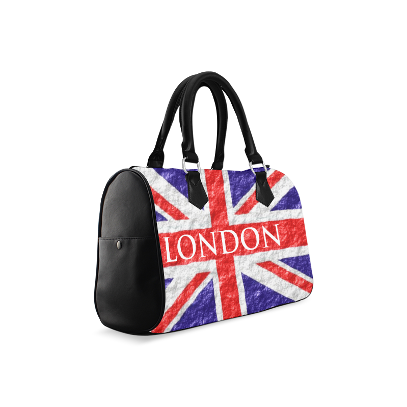 Union Jack Flag Barrel Handbag Boston Handbag (Model 1621)