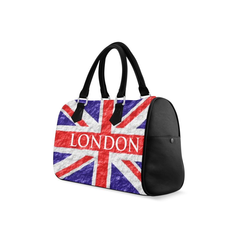 Union Jack Flag Barrel Handbag Boston Handbag (Model 1621)