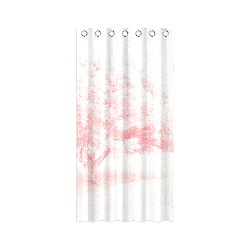 Frosted Pink Tree Shower Curtain 36"x72"