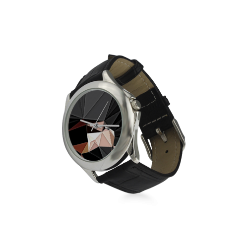 Black Cap Watch Women's Classic Leather Strap Watch(Model 203)