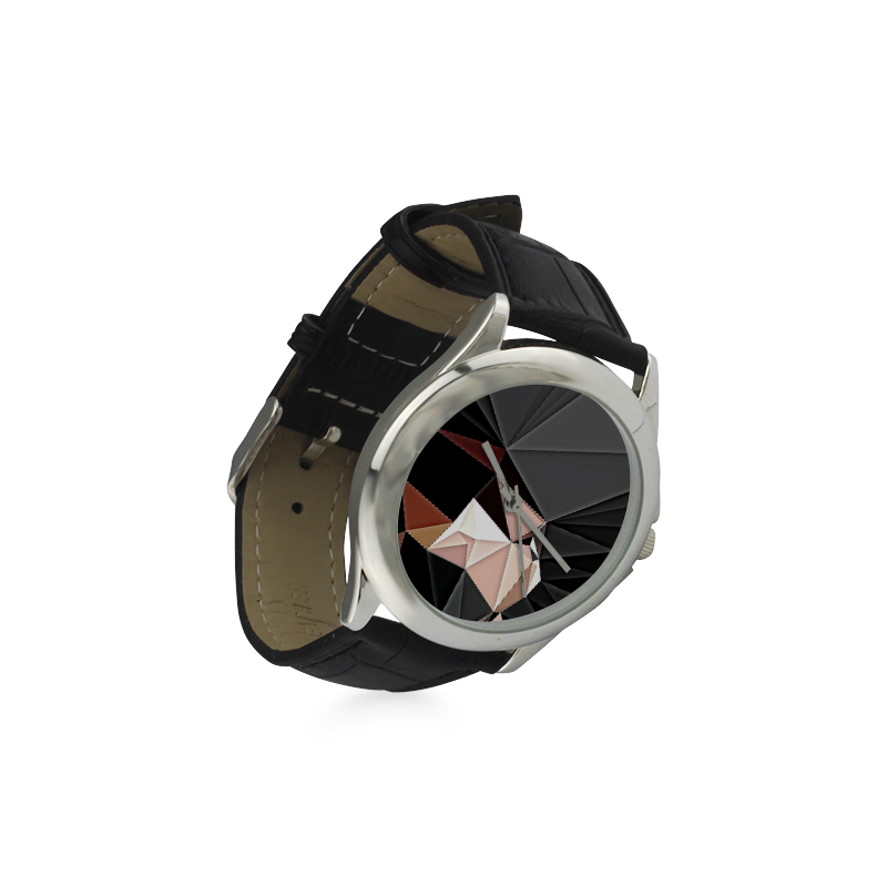 Black Cap Watch Women's Classic Leather Strap Watch(Model 203)