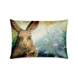 Lovely And Famous Paintings of Rabbits Custom Zippered Pillow Case 16"x24"(Twin Sides)
