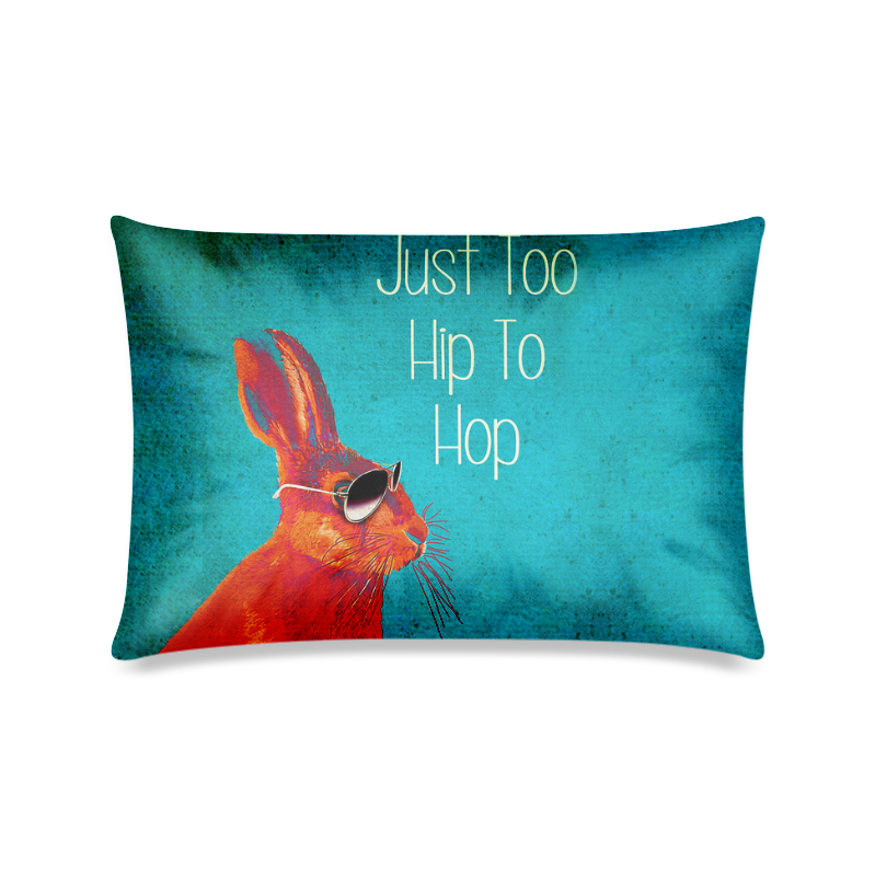 Red Rabbit Cool Acrylic Paintings Custom Zippered Pillow Case 16"x24"(Twin Sides)