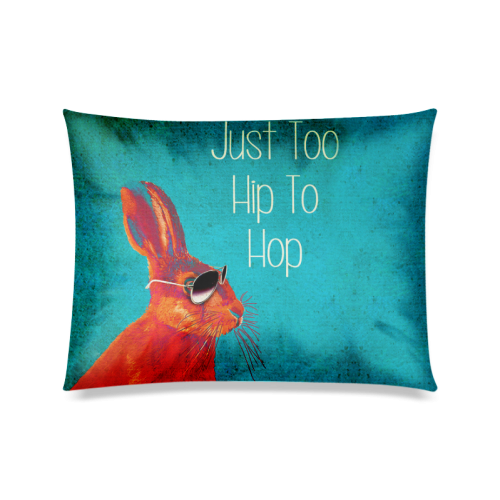 Red Rabbit Cool Acrylic Paintings Custom Zippered Pillow Case 20"x26"(Twin Sides)