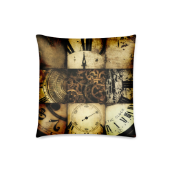 Custom I Love Clocks Time Design Custom Zippered Pillow Case 18"x18"(Twin Sides)