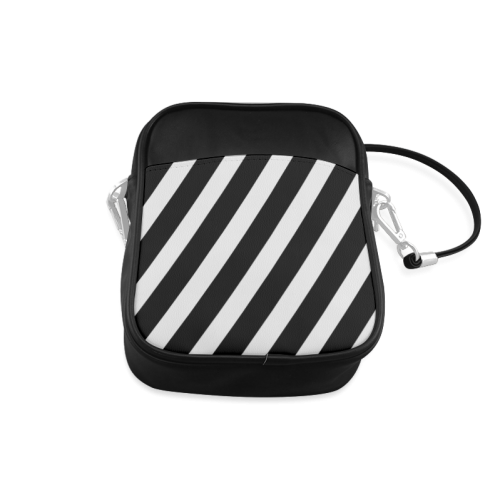 Black And White Stripes Cool Design Sling Bag (Model 1627)