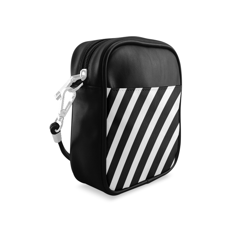 Black And White Stripes Cool Design Sling Bag (Model 1627)