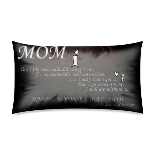 mothers day quotes Rectangle Pillow Case 20"x36"(Twin Sides)