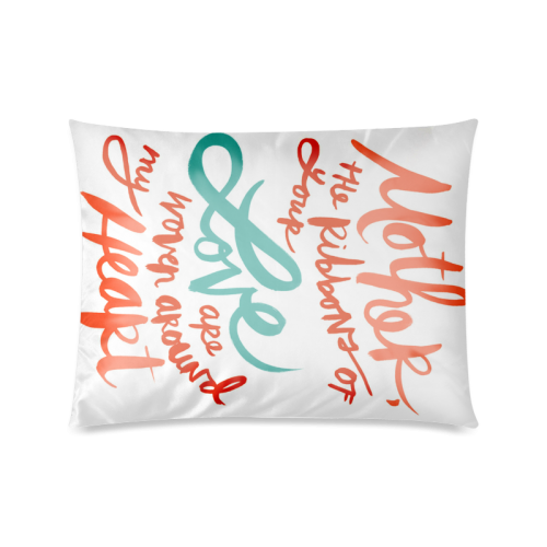 DIY MOTHER’S DAY CARD Custom Zippered Pillow Case 20"x26"(Twin Sides)