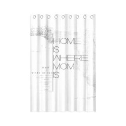 ''Home Is Where Mom Is'' Mother's Day Quotes Shower Curtain 48"x72"