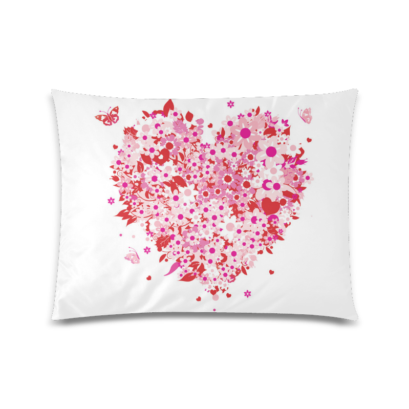 clipart mothers day hearts Custom Zippered Pillow Case 20"x26"(Twin Sides)